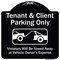 Signmission Designer Series-Tenant And Client Parking Violators Towed Away With Graph, 18" x 18", BW-1818-9751 A-DES-BW-1818-9751 - alternate 1